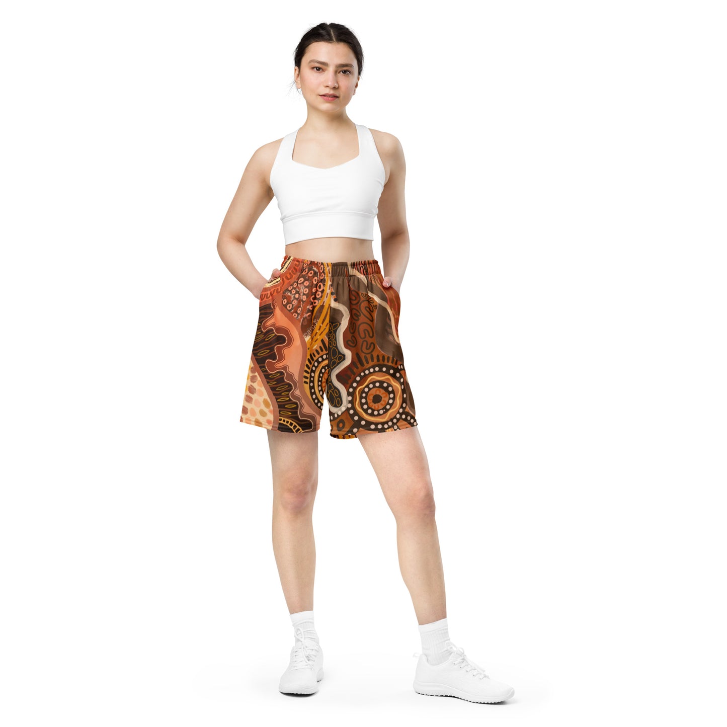 Aboriginal Art | The Climb | Unisex Mesh Shorts