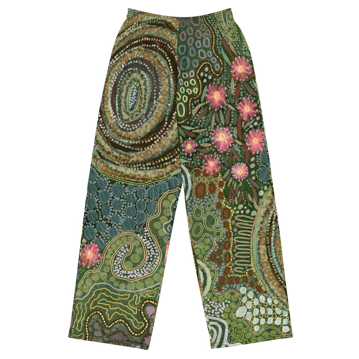 Aboriginal Art | Gumtrees | Unisex Wide-leg Pants