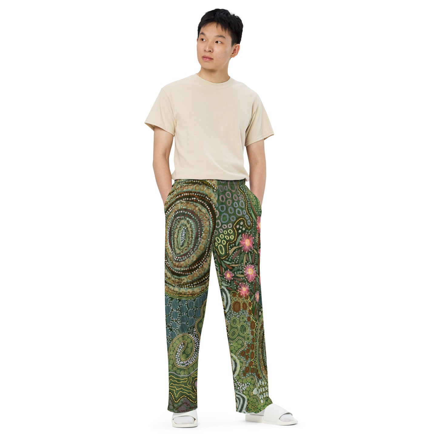 Aboriginal Art | Gumtrees | Unisex Wide-leg Pants