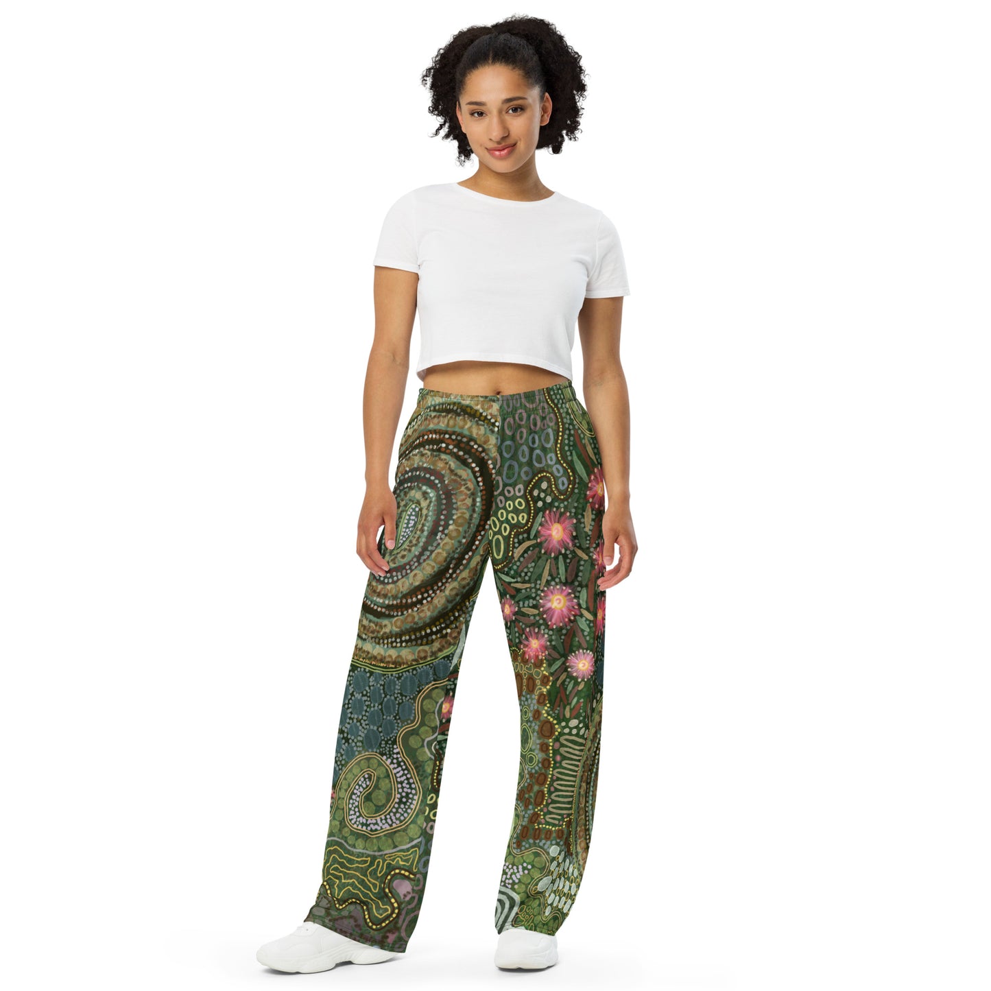 Aboriginal Art | Gumtrees | Unisex Wide-leg Pants