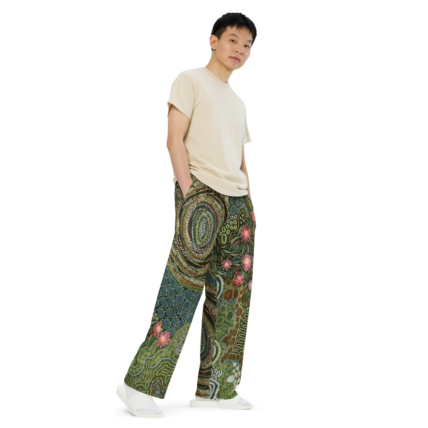 Aboriginal Art | Gumtrees | Unisex Wide-leg Pants