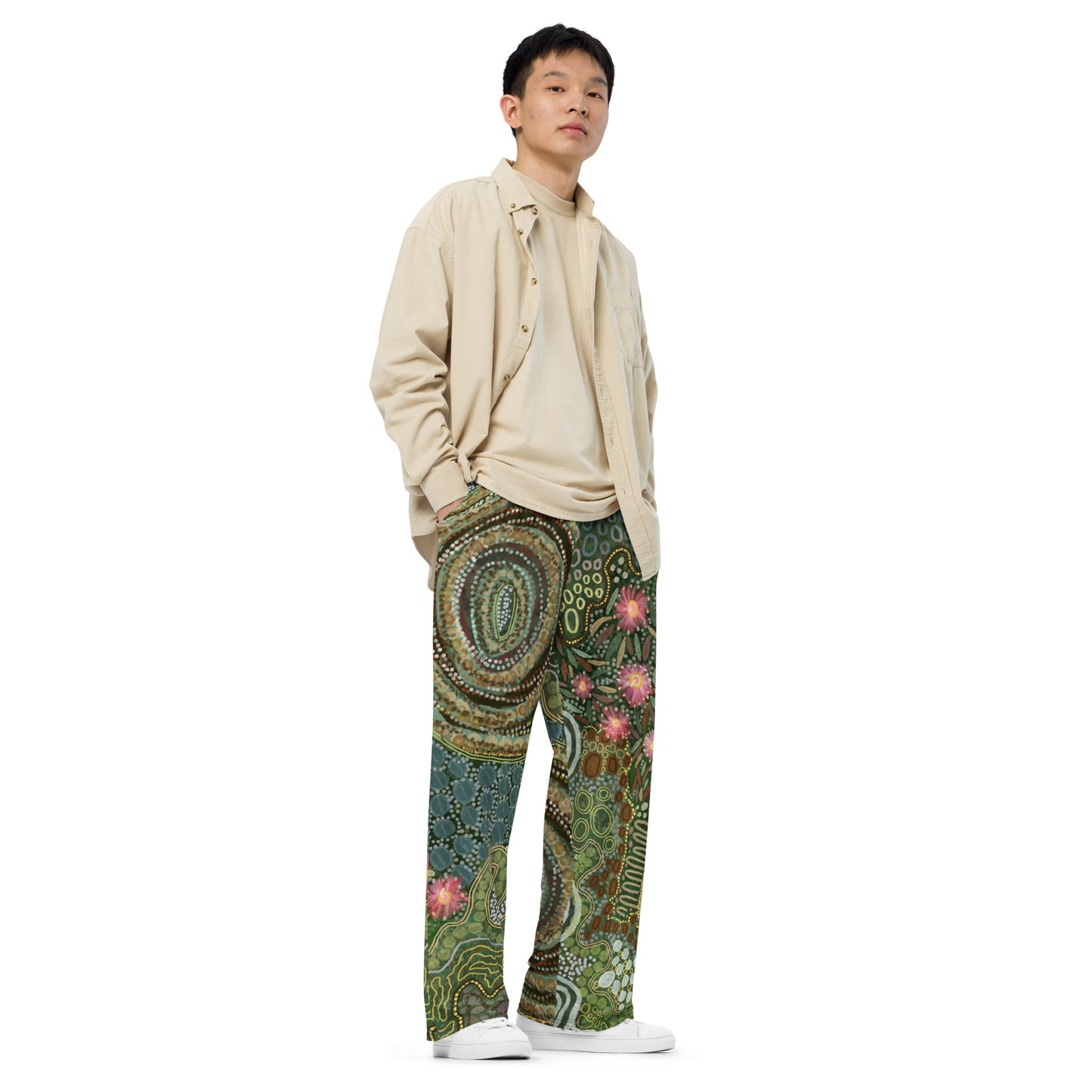 Aboriginal Art | Gumtrees | Unisex Wide-leg Pants