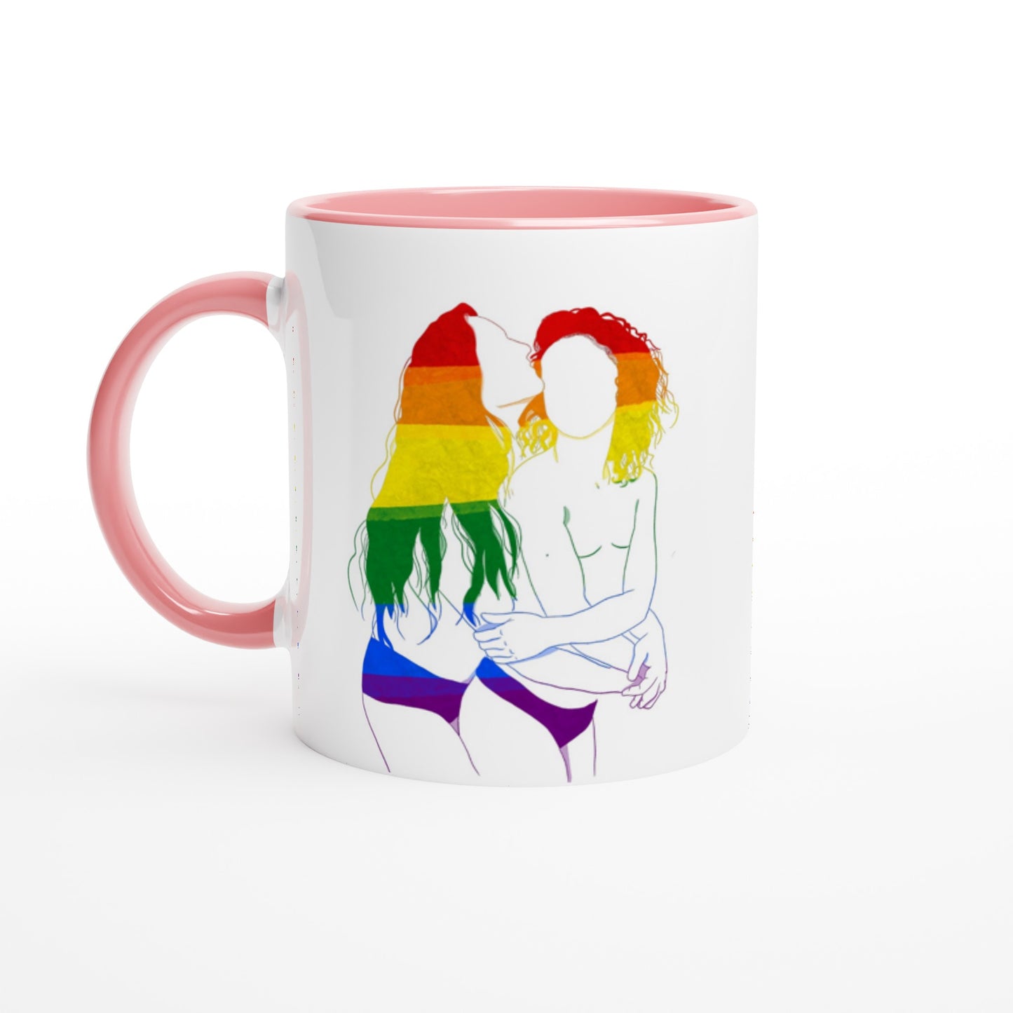 LGBTQIA+ | Love is love | White 11oz Ceramic Mug with Color Inside