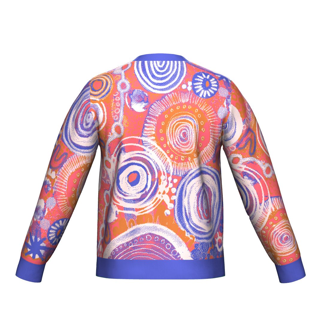 Aboriginal Art | Day Dreaming| Unisex Knit Sweater "Pullover"
