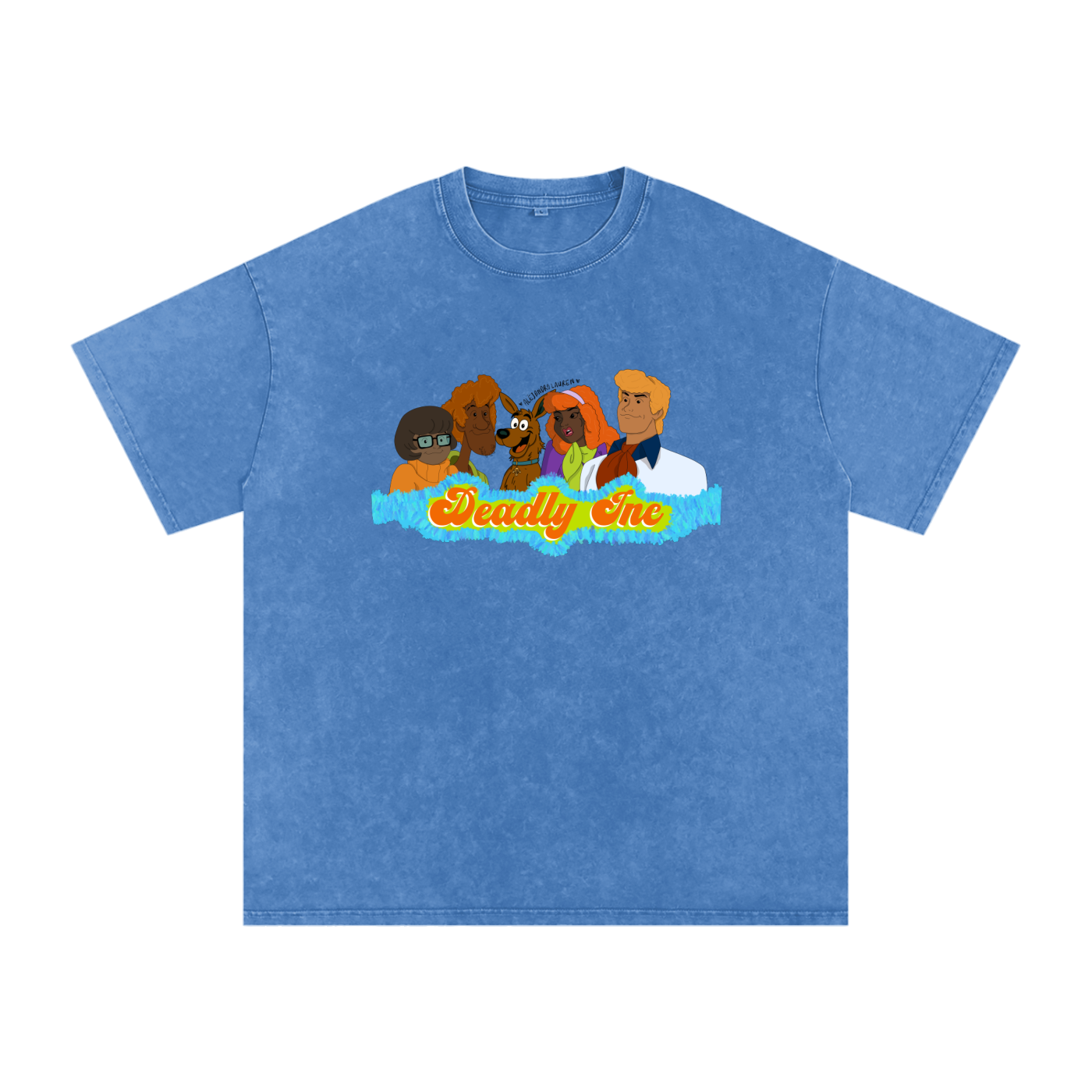 Aboriginal Art | “Deadly Inc” Scooby Roo & the Crew | Streetwear Unisex 100% Cotton Loose Basic Tee