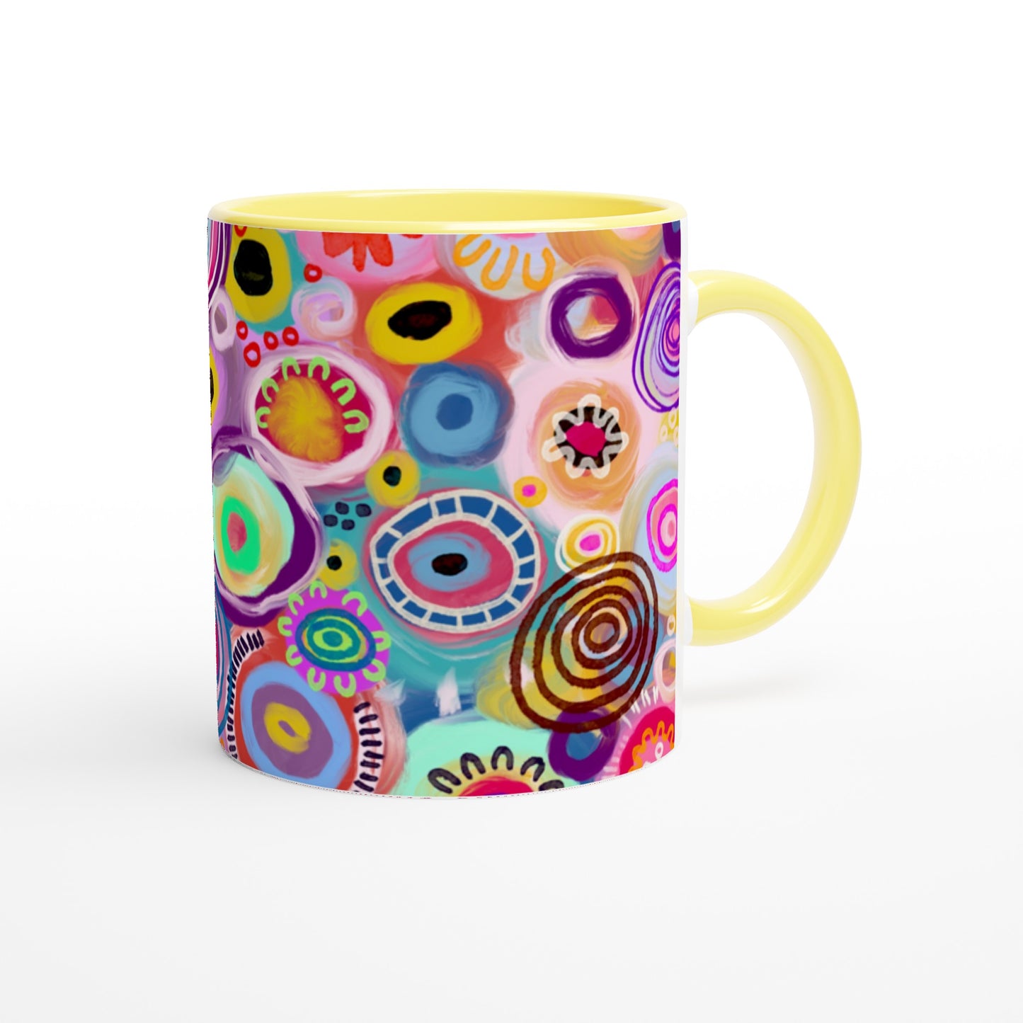 Aboriginal Art | Flower Meadow | 11oz Ceramic Mug