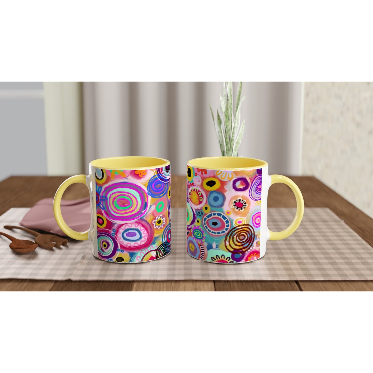 Aboriginal Art | Flower Meadow | 11oz Ceramic Mug