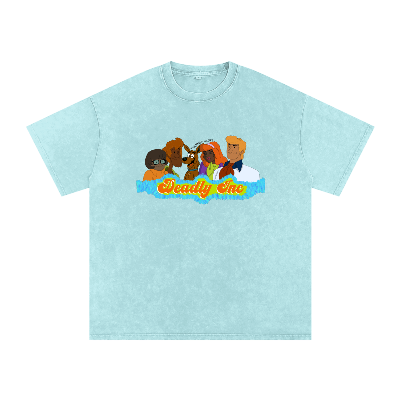 Aboriginal Art | “Deadly Inc” Scooby Roo & the Crew | Streetwear Unisex 100% Cotton Loose Basic Tee