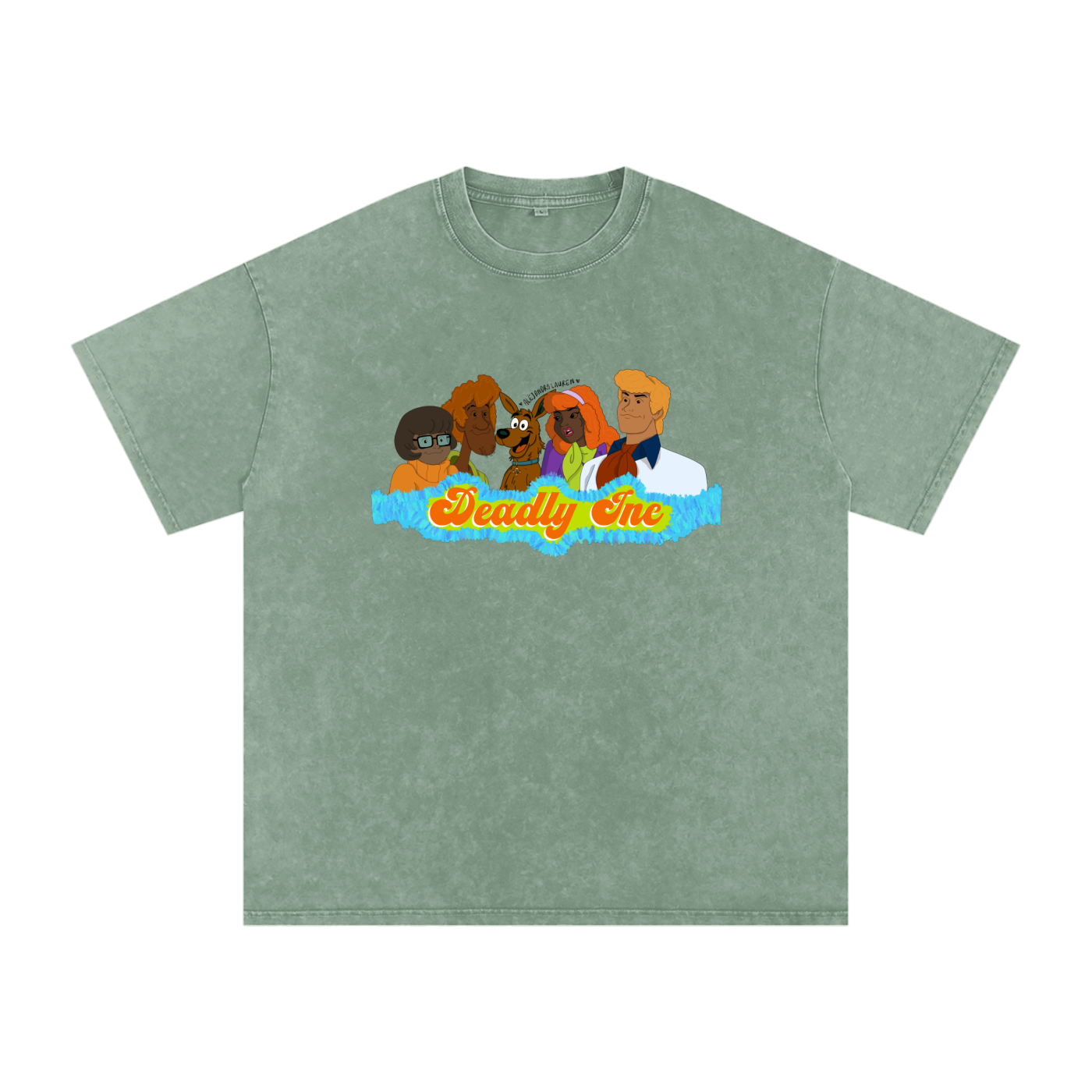 Aboriginal Art | “Deadly Inc” Scooby Roo & the Crew | Streetwear Unisex 100% Cotton Loose Basic Tee