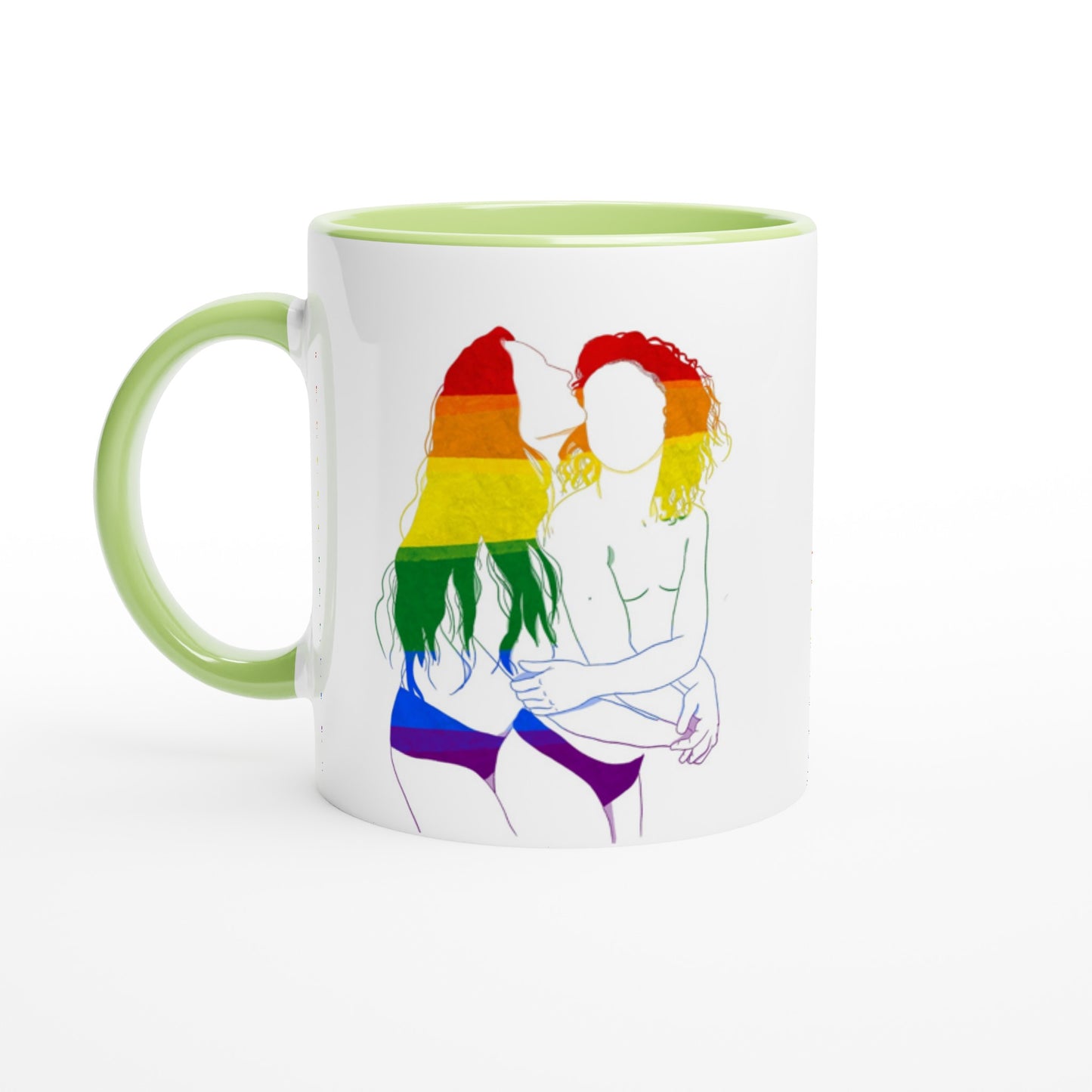 LGBTQIA+ | Love is love | White 11oz Ceramic Mug with Color Inside