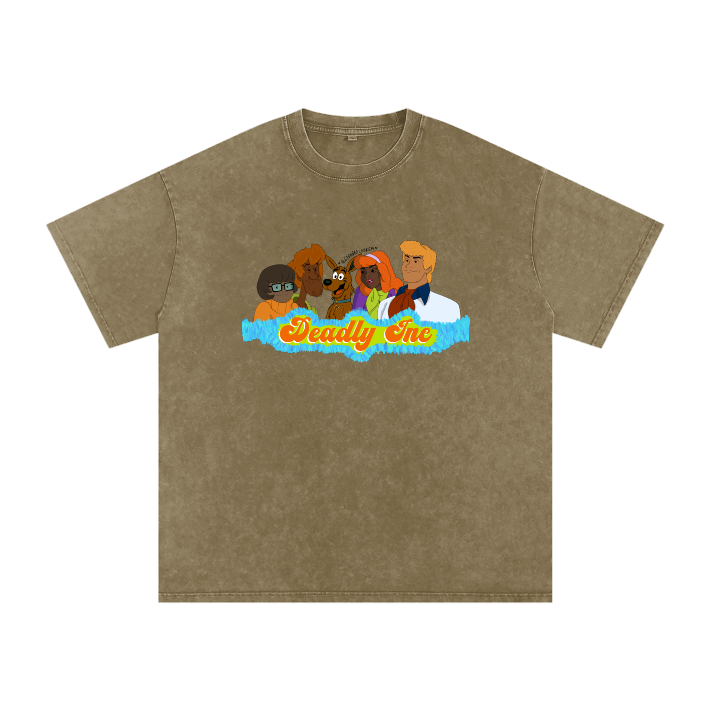 Aboriginal Art | “Deadly Inc” Scooby Roo & the Crew | Streetwear Unisex 100% Cotton Loose Basic Tee