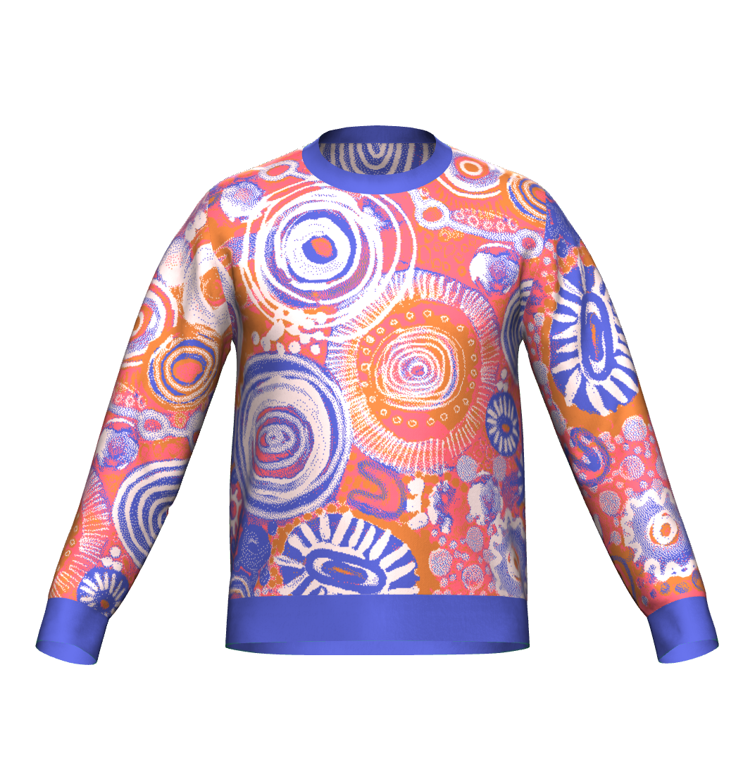 Aboriginal Art | Day Dreaming| Unisex Knit Sweater "Pullover"
