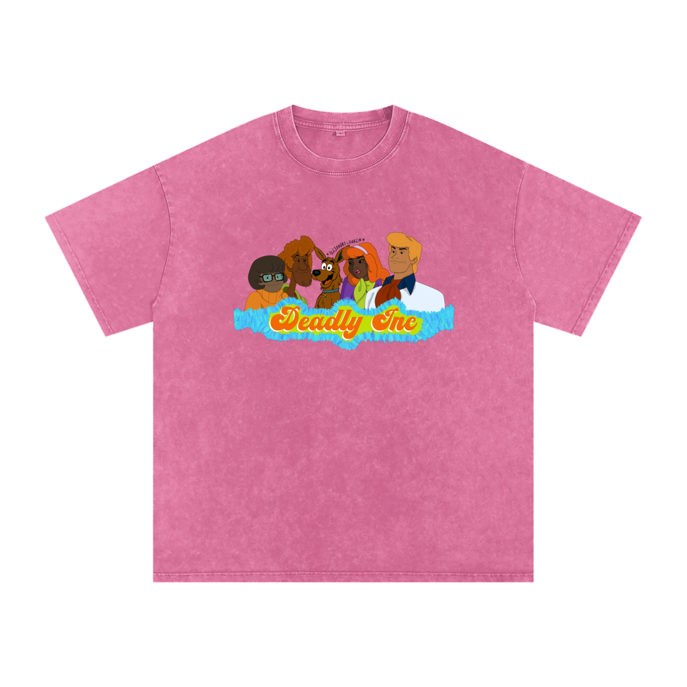 Aboriginal Art | “Deadly Inc” Scooby Roo & the Crew | Streetwear Unisex 100% Cotton Loose Basic Tee