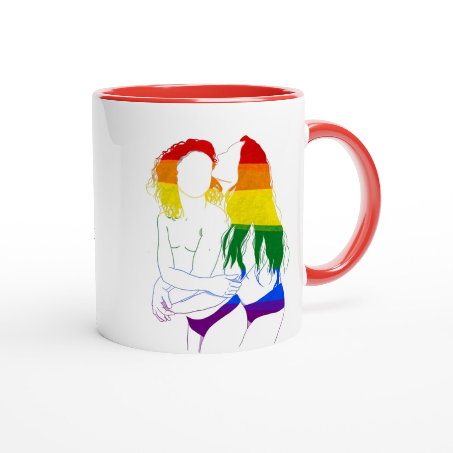 LGBTQIA+ | Love is love | White 11oz Ceramic Mug with Color Inside