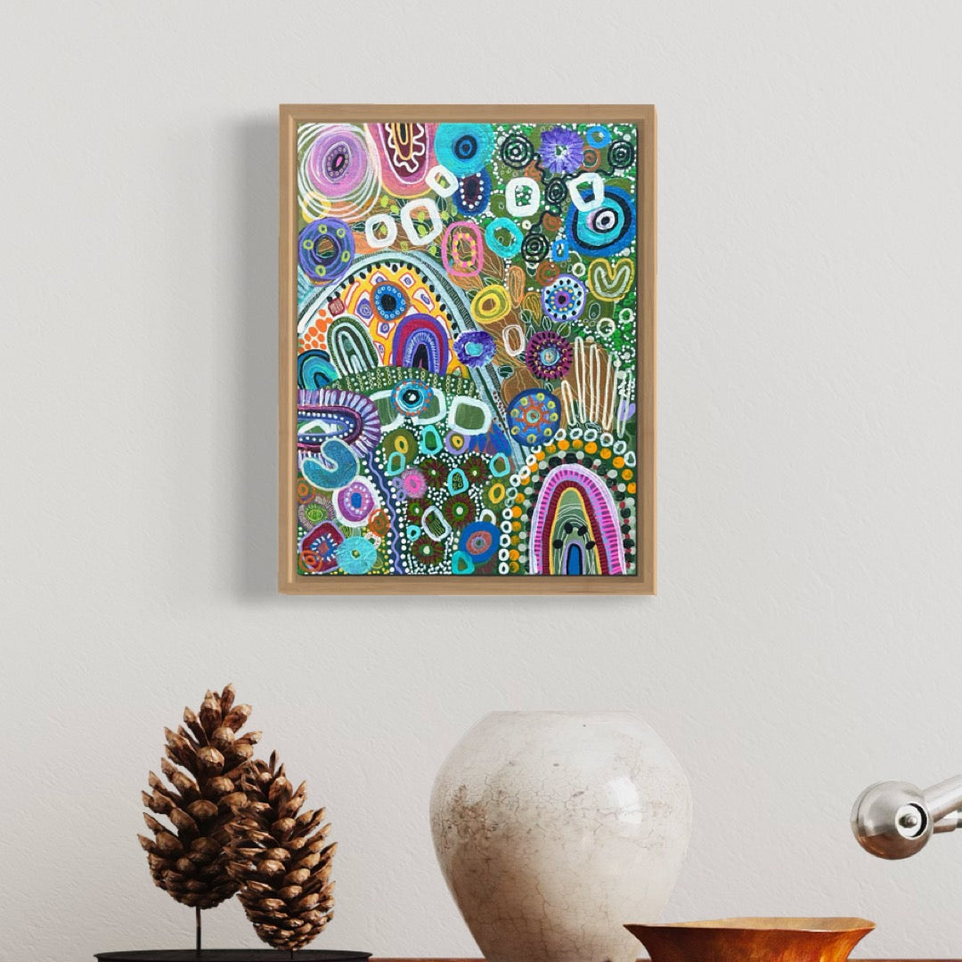 Aboriginal Art | Running up the Hill | One-of-a-Kind Original Painting