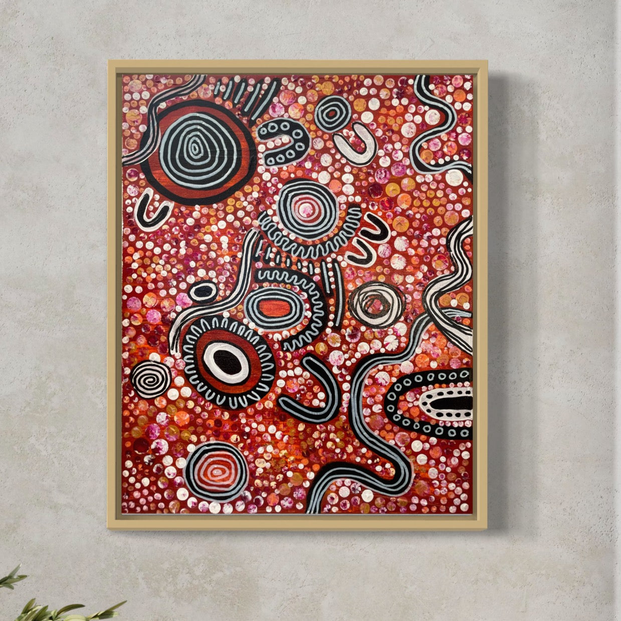 Aboriginal Art | The Three Rivers of Wiradjuri People | One-of-a-Kind Original Painting