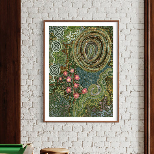 Aboriginal Art | Gumtrees | Art Print