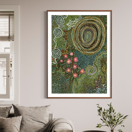 Aboriginal Art | Gumtrees | Art Print