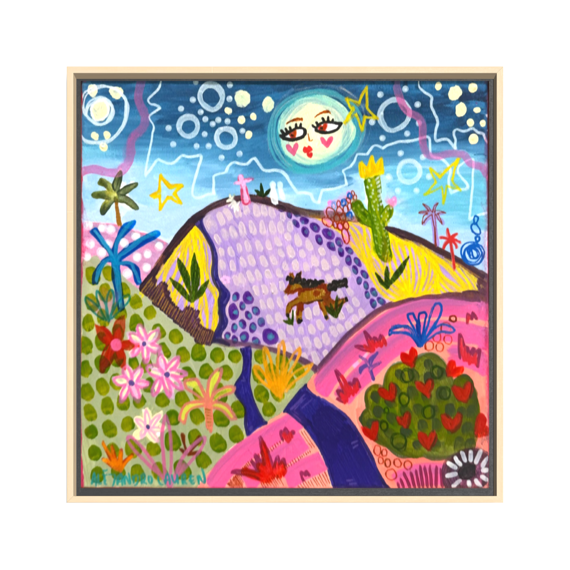 Moonlight Mountains original acrylic painting by Aléjandro Lauren