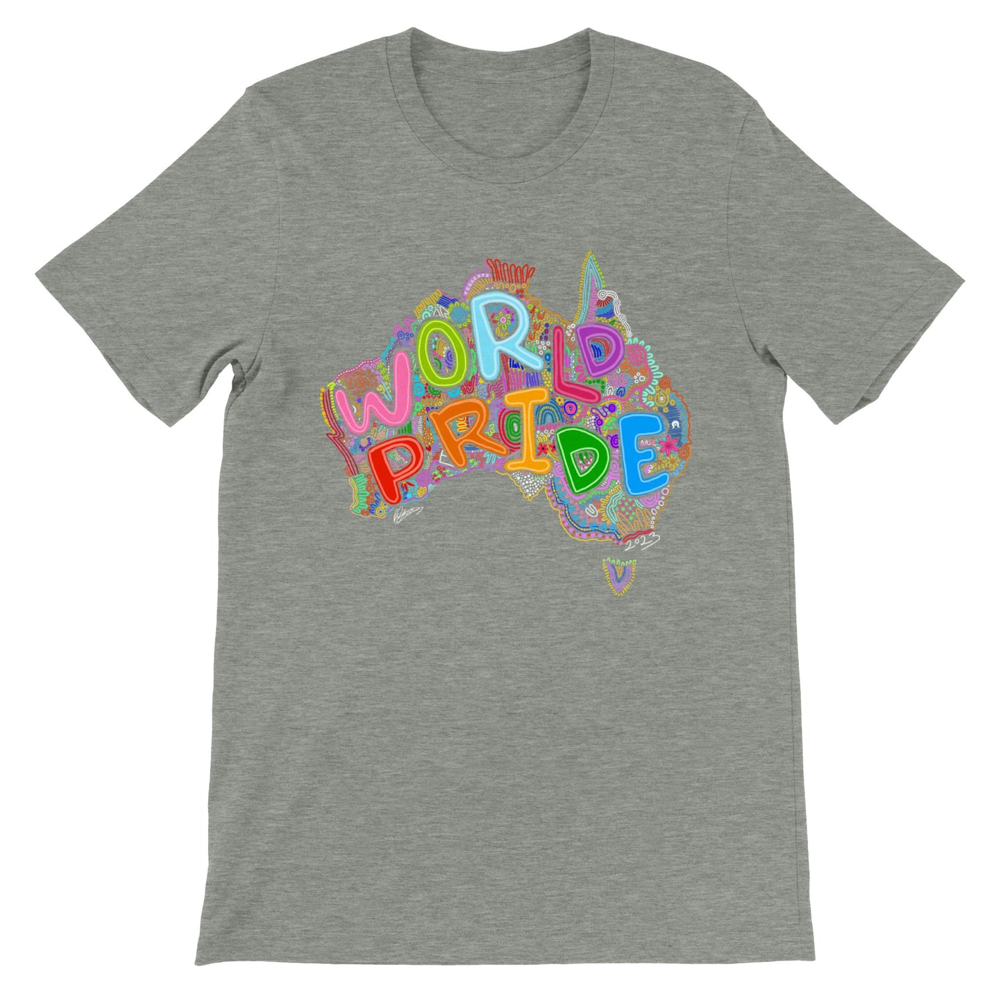 Aboriginal Art | LGBTQIA+ | Australia World Pride 2023 | Unisex Crewneck T-shirt