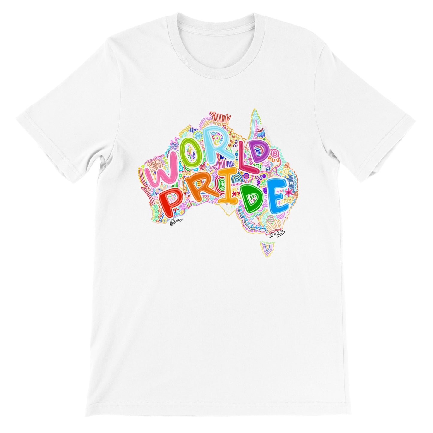 Aboriginal Art | LGBTQIA+ | Australia World Pride 2023 | Unisex Crewneck T-shirt