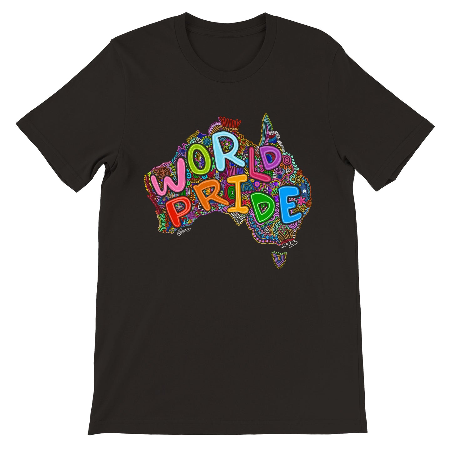 Aboriginal Art | LGBTQIA+ | Australia World Pride 2023 | Unisex Crewneck T-shirt