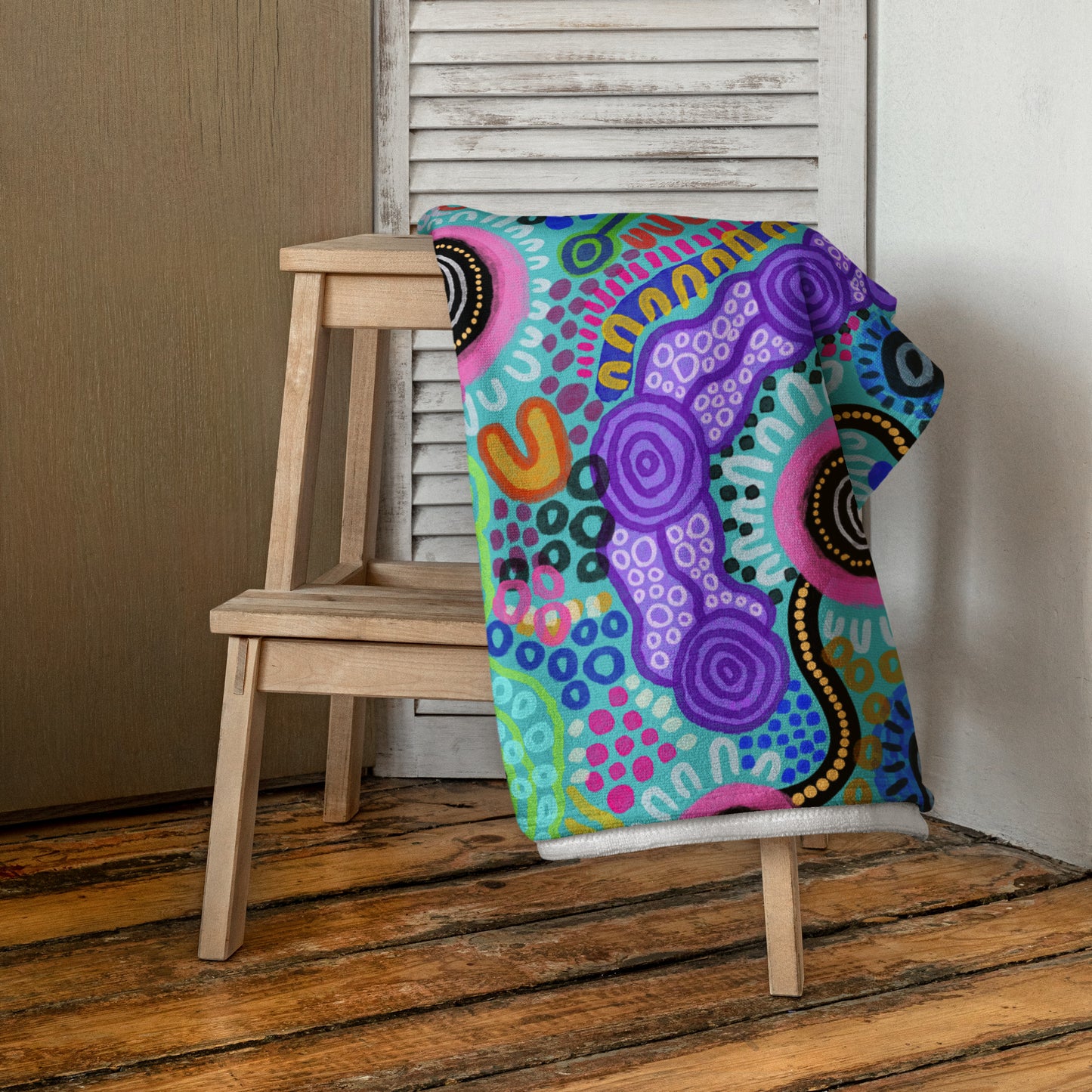 Aboriginal Art | Technicolour Dreaming | Towel