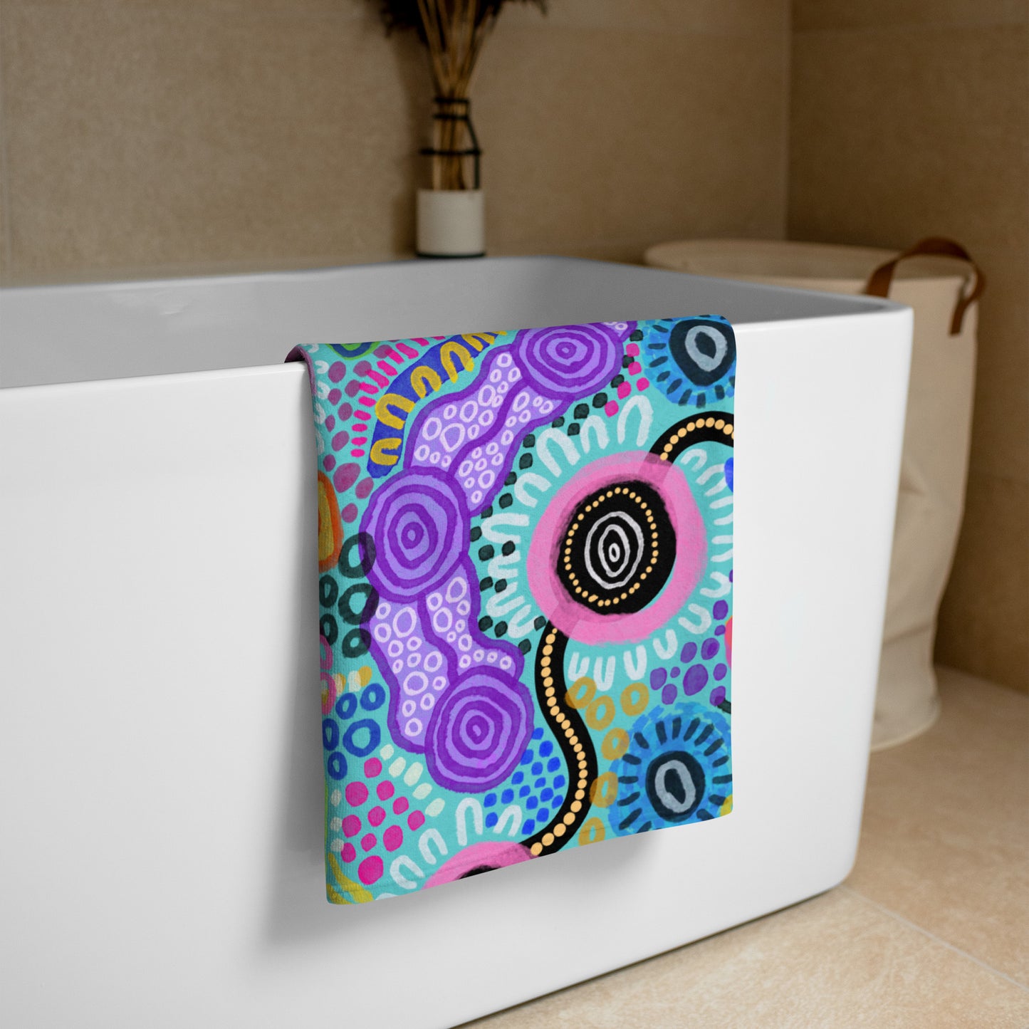Aboriginal Art | Technicolour Dreaming | Towel