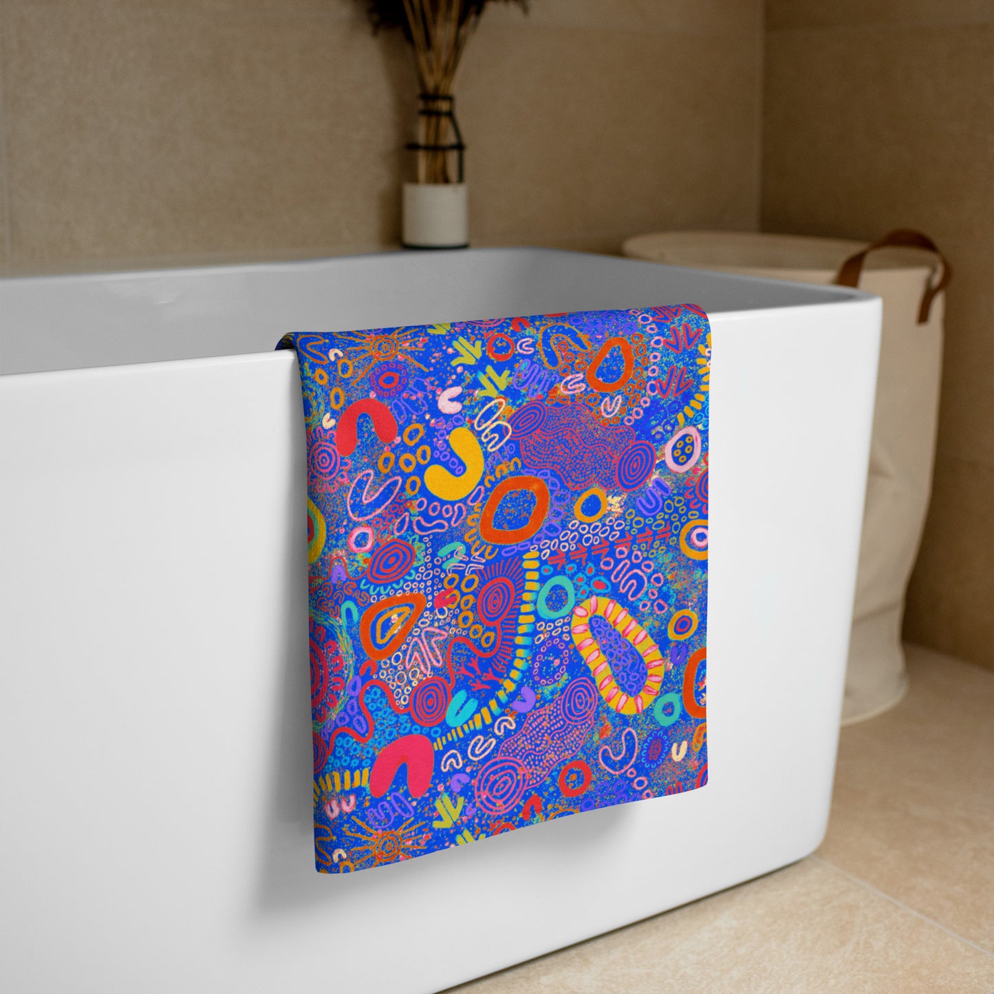Aboriginal Art | Underwater City | Towel