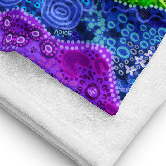 Aboriginal Artwork | Equality LGBTQIA Inclusive Pride Flag | Towel
