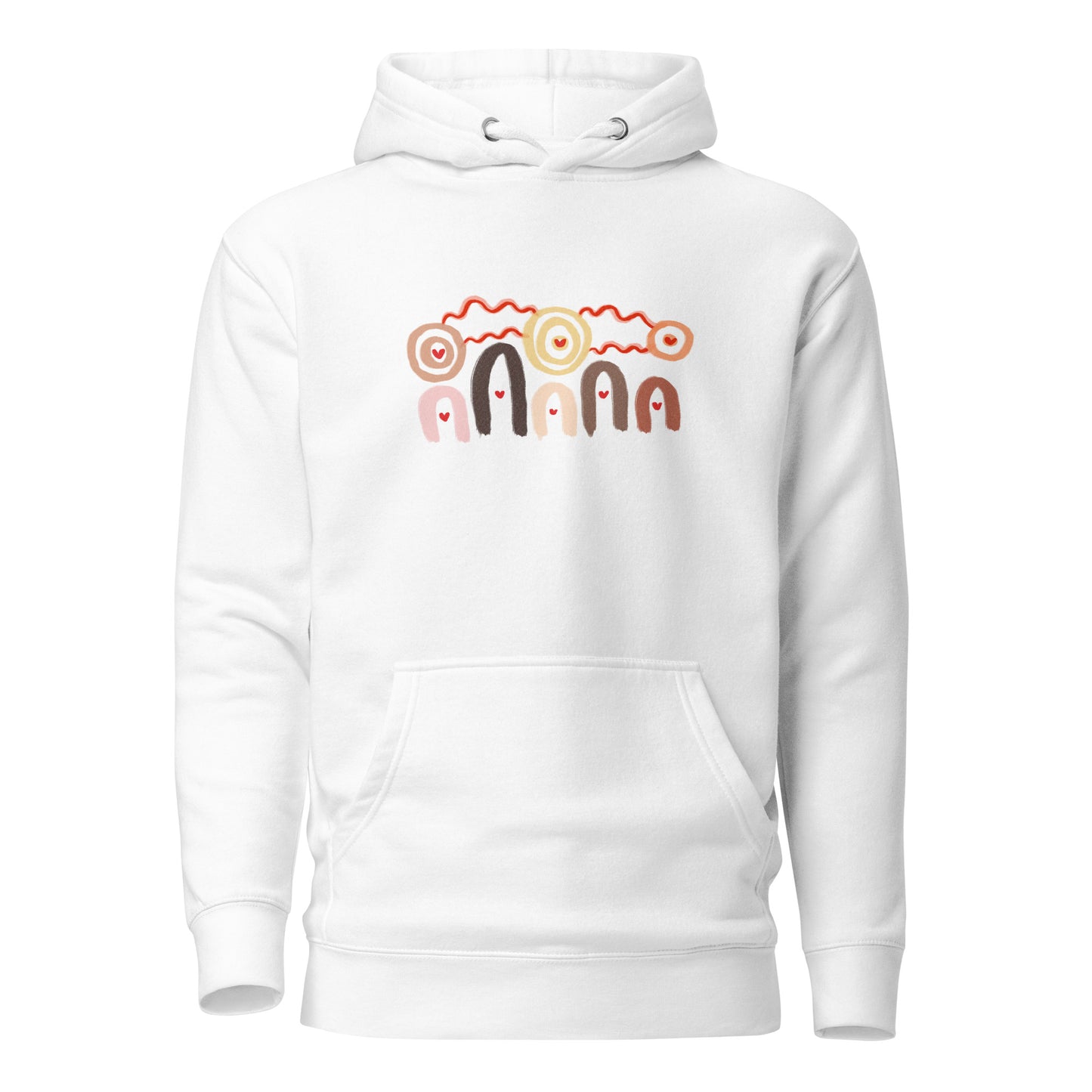 Aboriginal Art | All Black Beauties | Unisex Cotton Pullover Hoodie