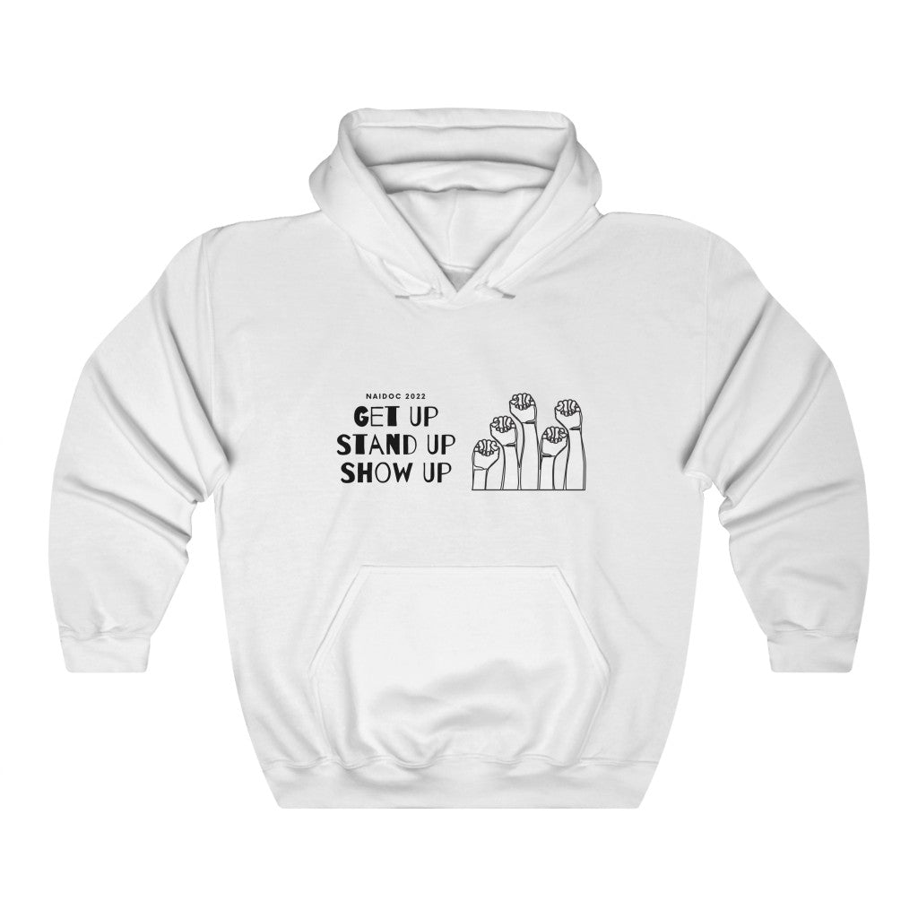 Aboriginal Art | Get Up, Stand Up, Show Up. NAIDOC 2022 | Unisex Hoodie