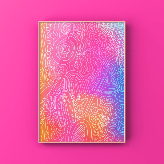 Aboriginal Art | A Very Fun Day | Art Print