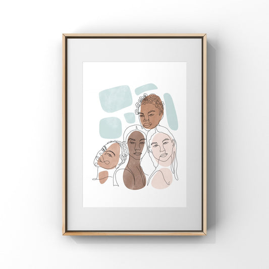 Inclusive Art | All Different, All Black | Art Print