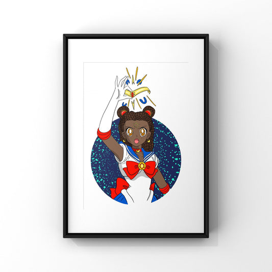 Inclusive Art | Black Sailor Moon | Art Print