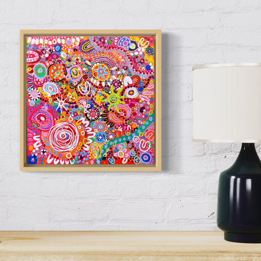 Aboriginal Art | Rose Colour Glasses | One-of-a-Kind Original Painting