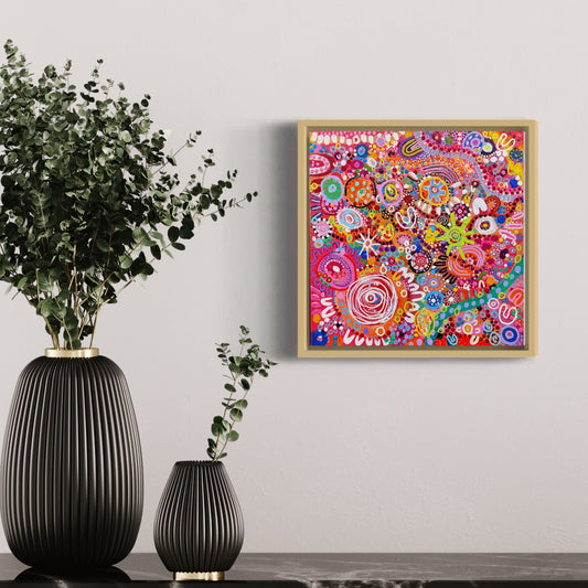 Aboriginal Art | Rose Colour Glasses | One-of-a-Kind Original Painting