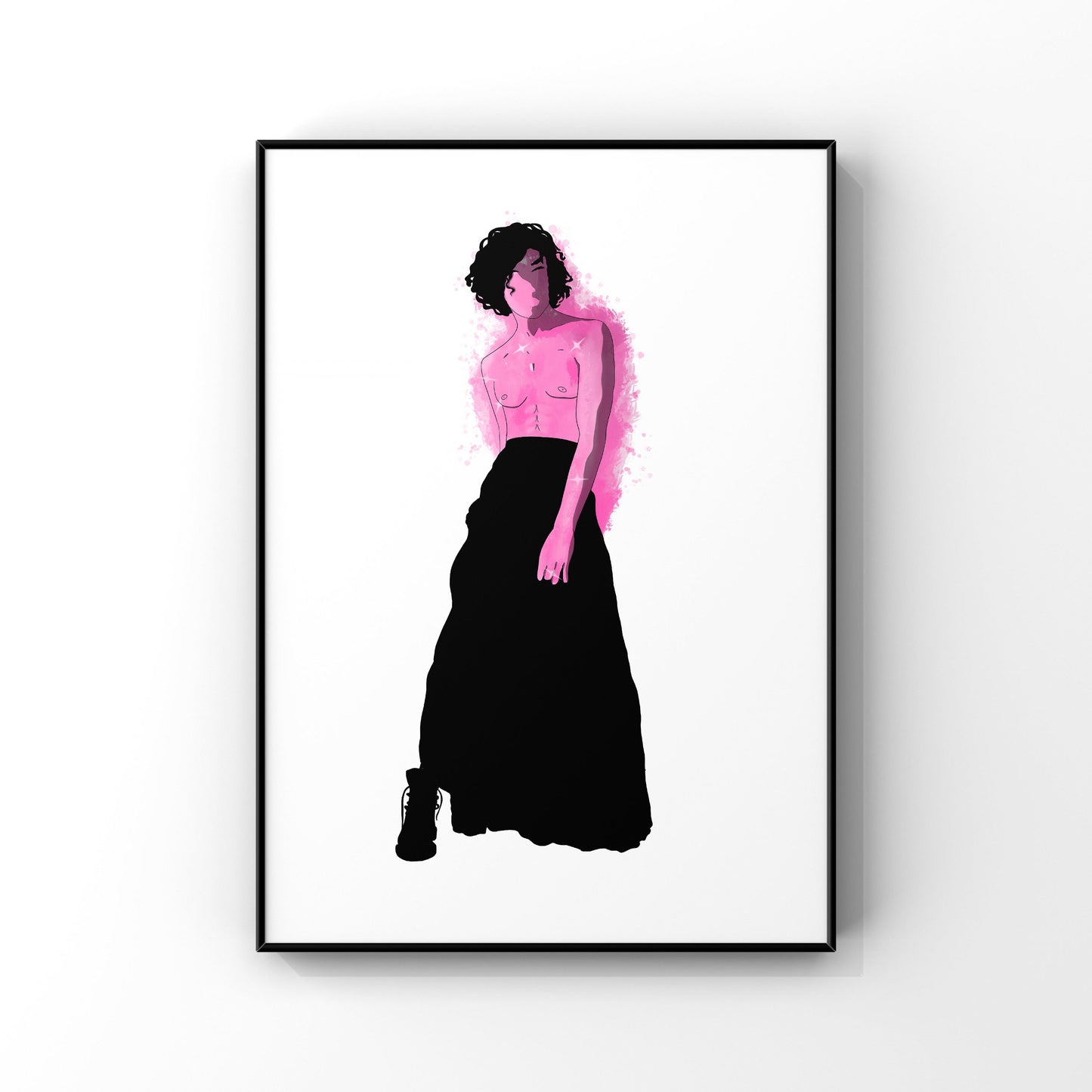 LGBTQIA+ Art | Harry: Pretty in Genderfuck | Art Print