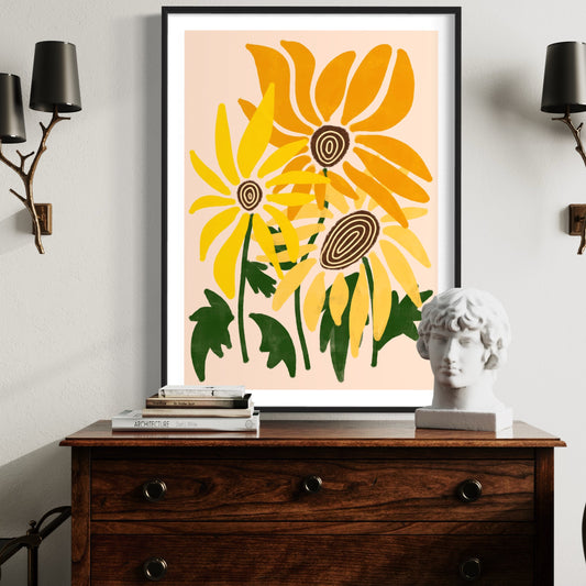 Flower Art | Sunflowers Shine Shine | Art Print