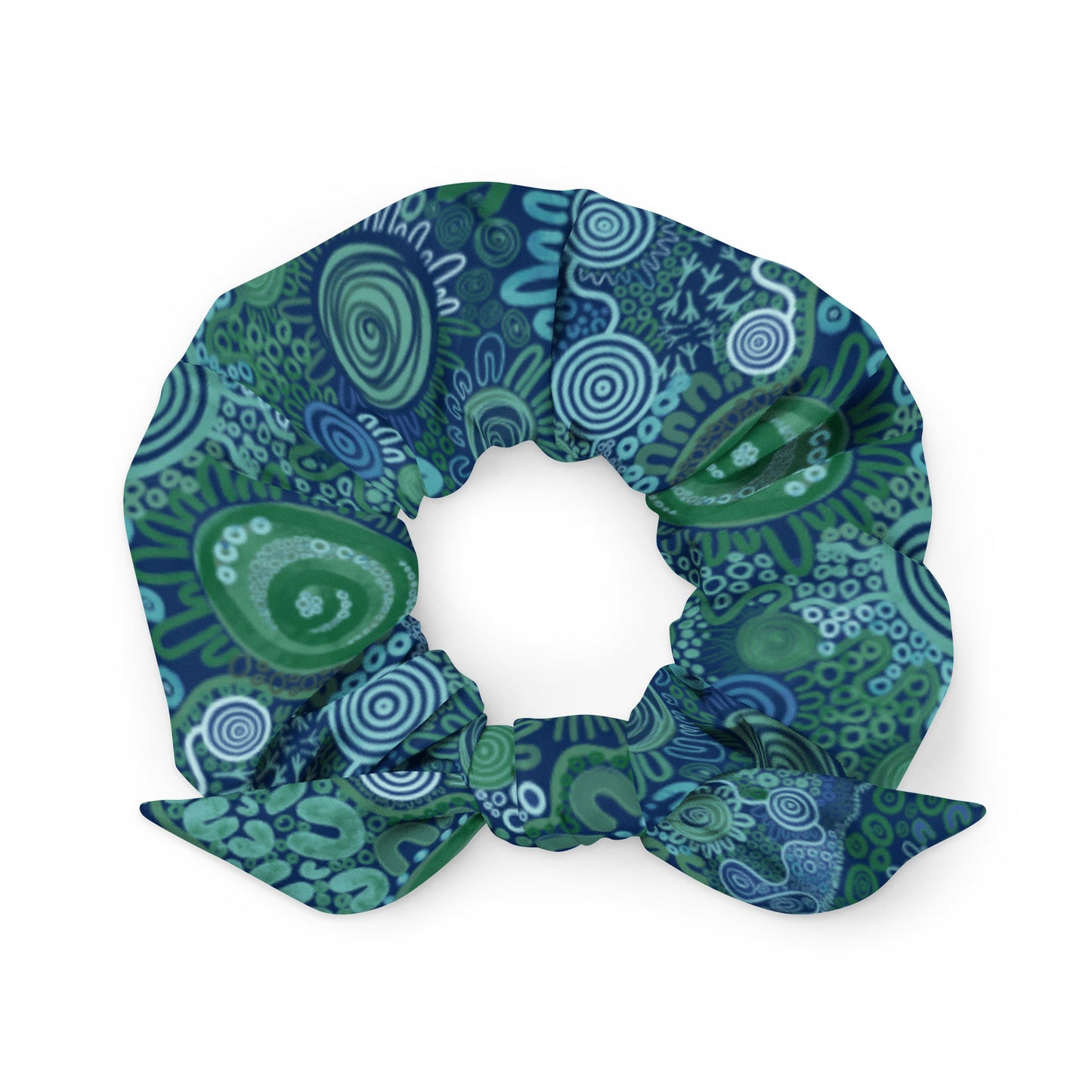 Aboriginal Art | Walking With Friends: Deep Blue Edition | Scrunchie