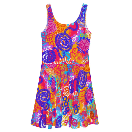Aboriginal Art | Technicolour | Skater Dress