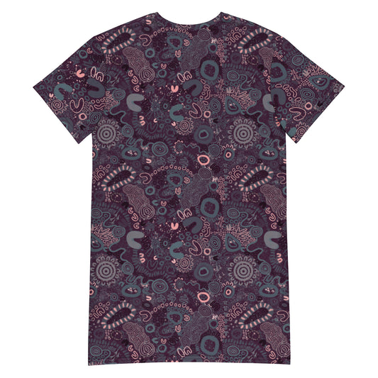 Aboriginal Art | Feminine Energy: Night Edition | T-shirt Dress