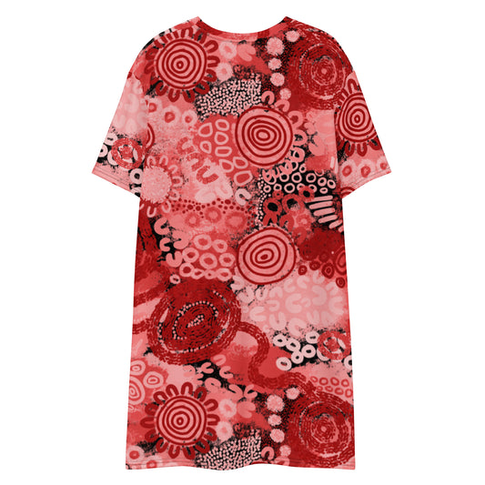Aboriginal Art | Red Ochre | T-shirt Dress