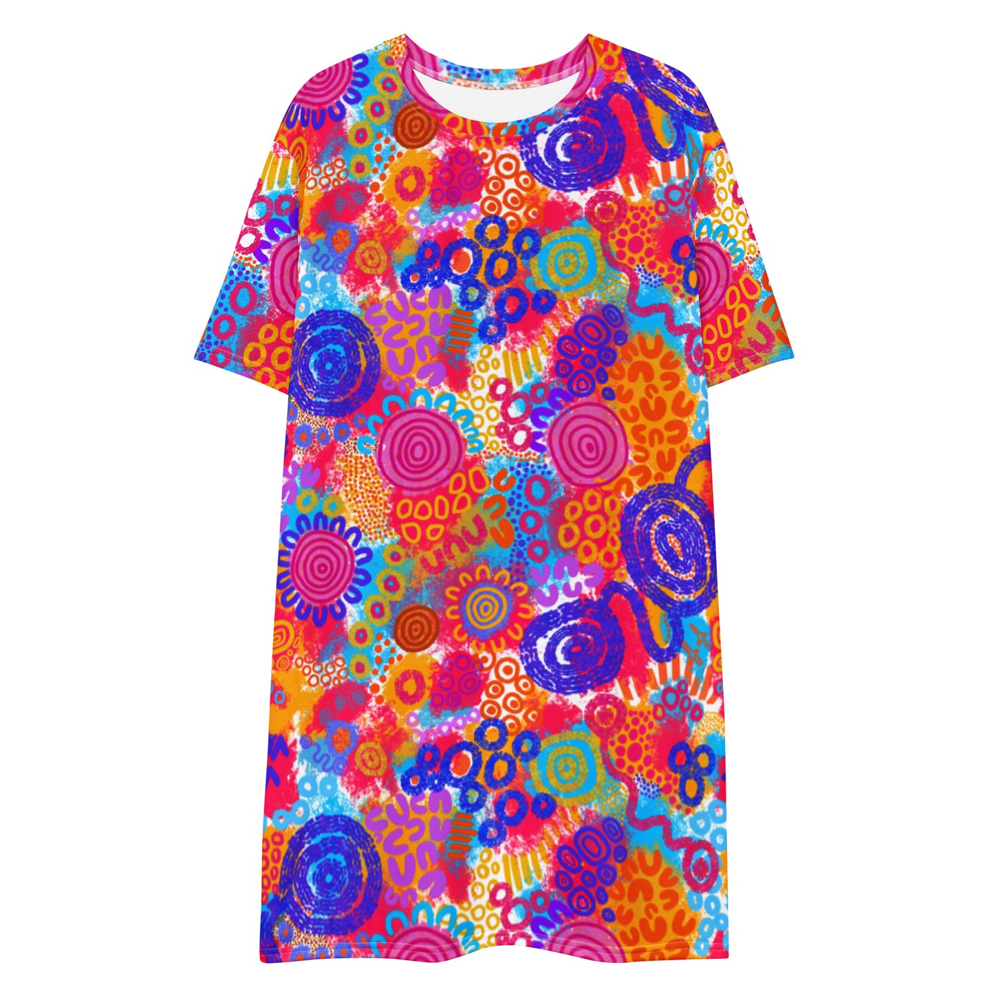 Aboriginal Art | Technicolour | T-shirt Dress