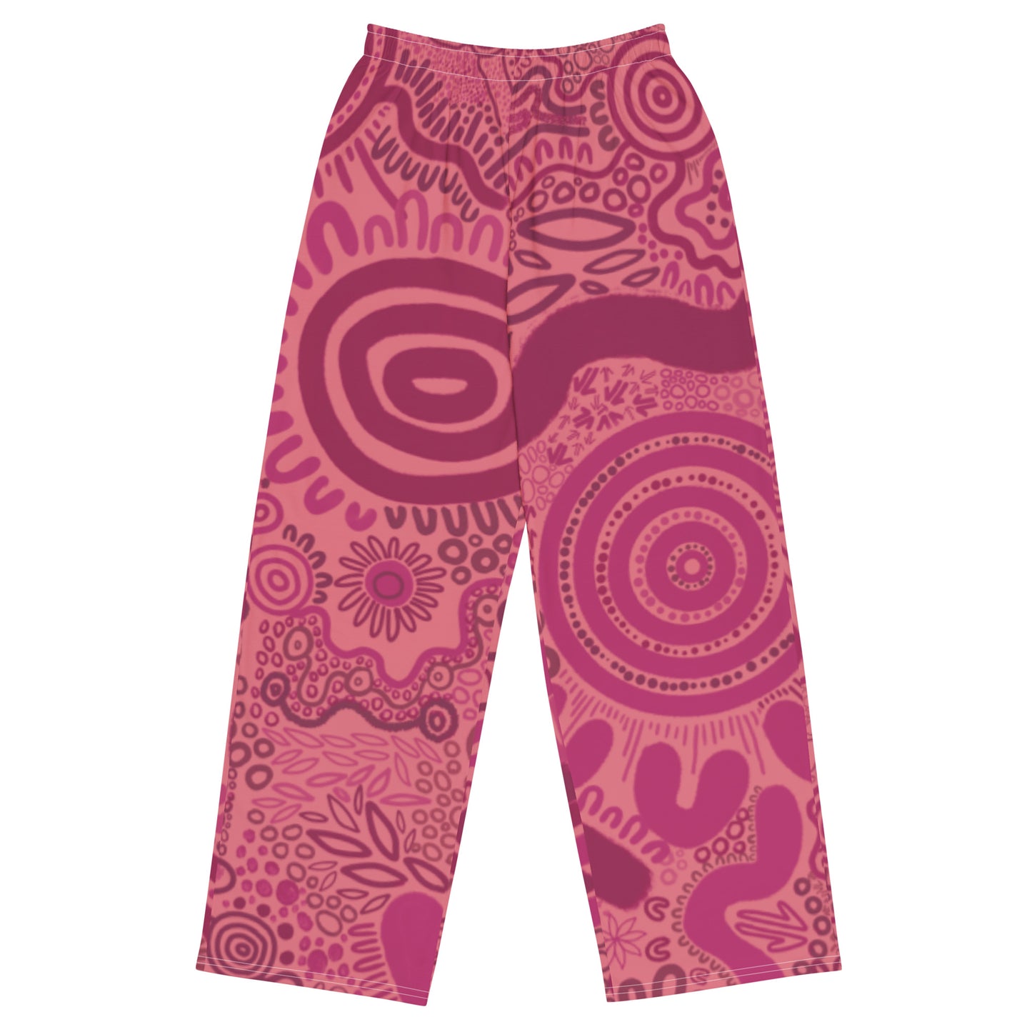 Aboriginal Art | Sharing Stories: Pink Edition | Unisex Wide-leg Pants