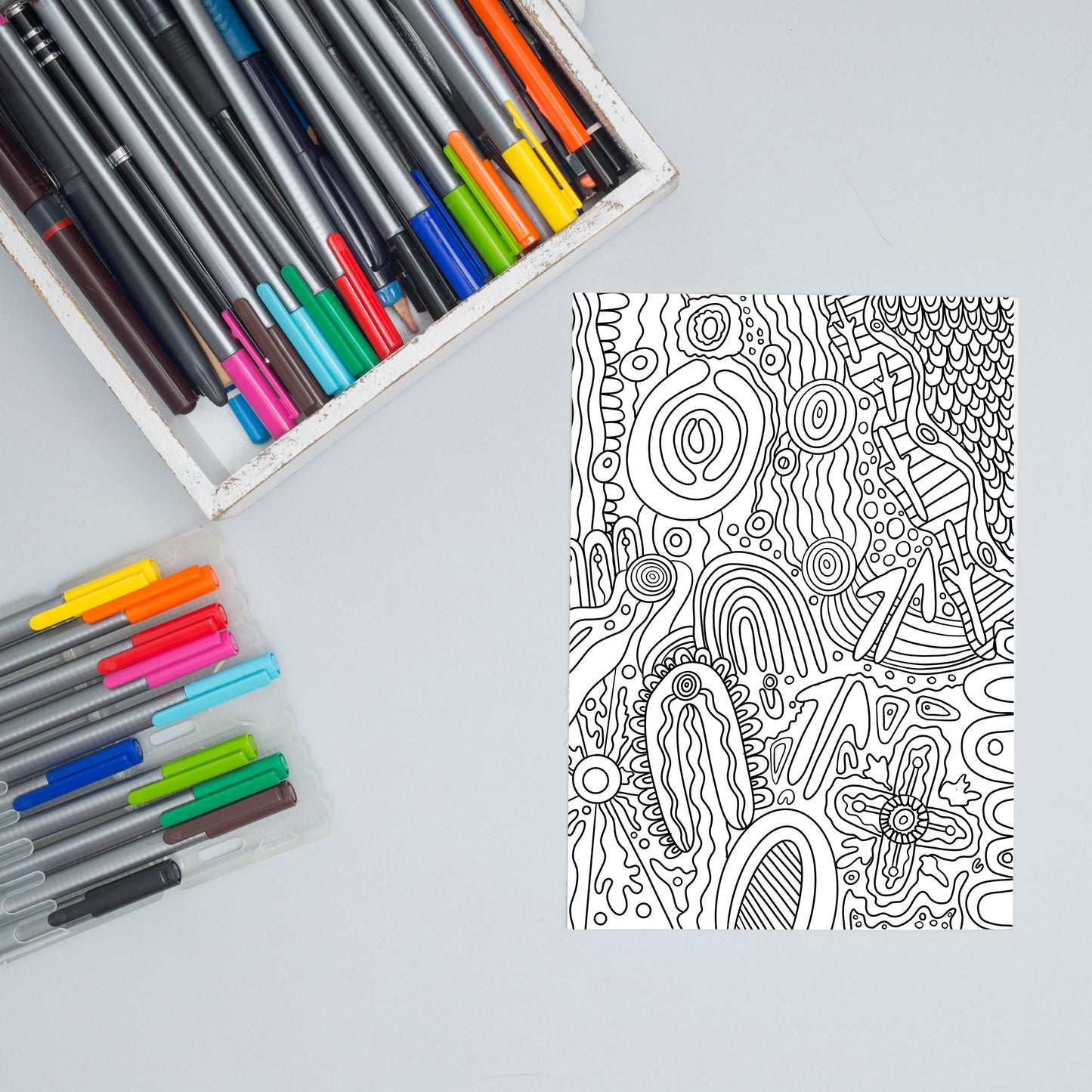 Aboriginal Art | Fun Day | Colouring Page