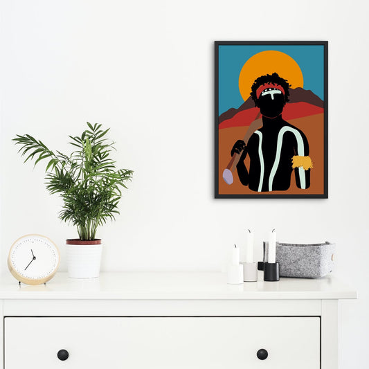 Aboriginal Art | Dreamtime Warrior | Art Print