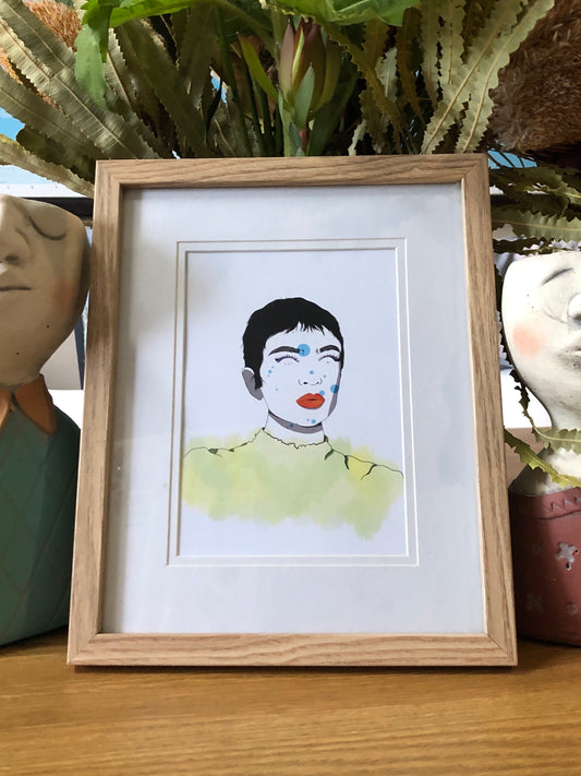 Inclusive Art | Speckled Blue | Art Print