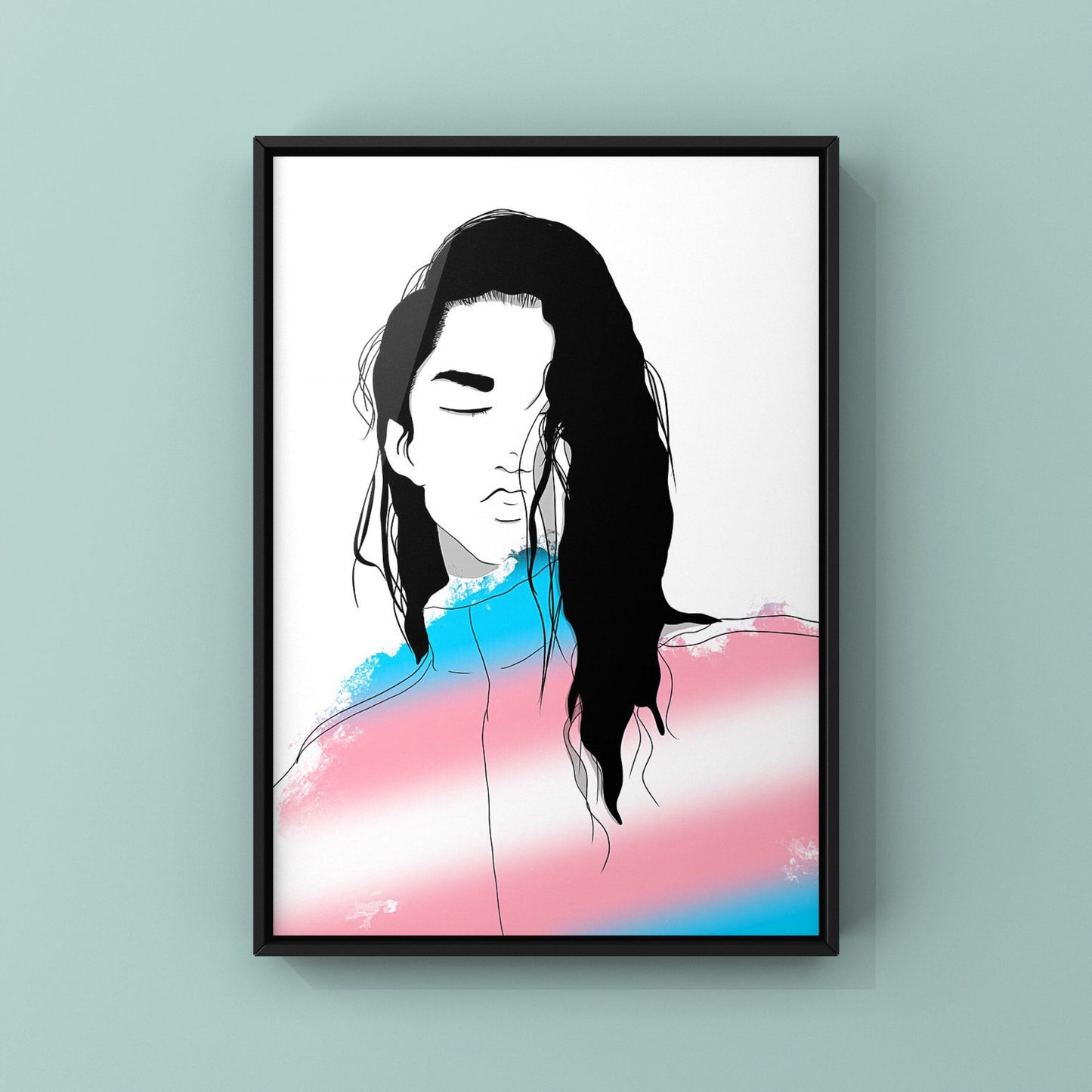 Inclusive Art | Trans With Love | Art Print