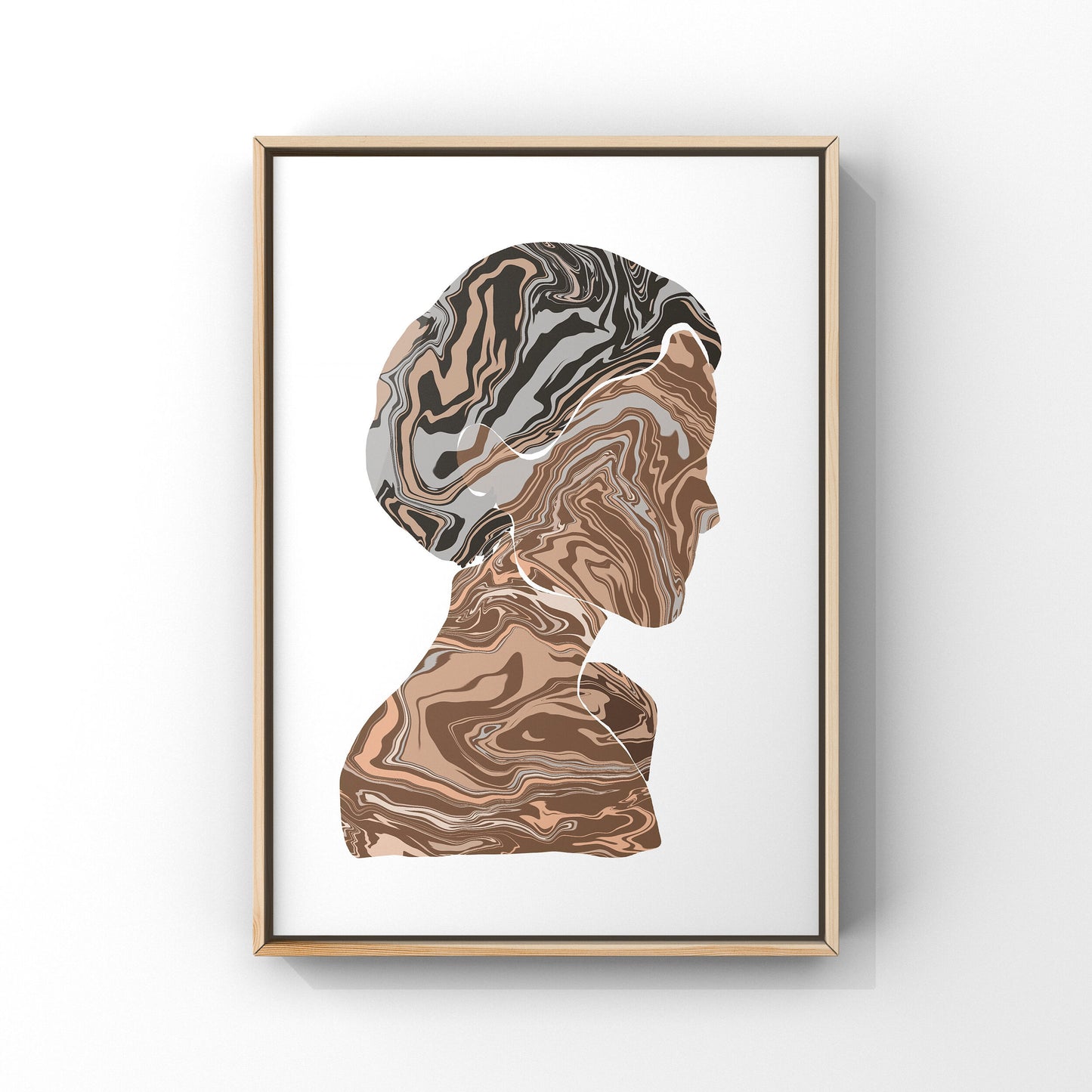 Inclusive Art | Marble Minimalist Female | Art Print